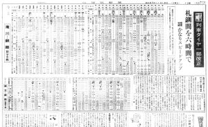 12月から道内ダイヤ一部改正（S37.11.18北海道新聞）